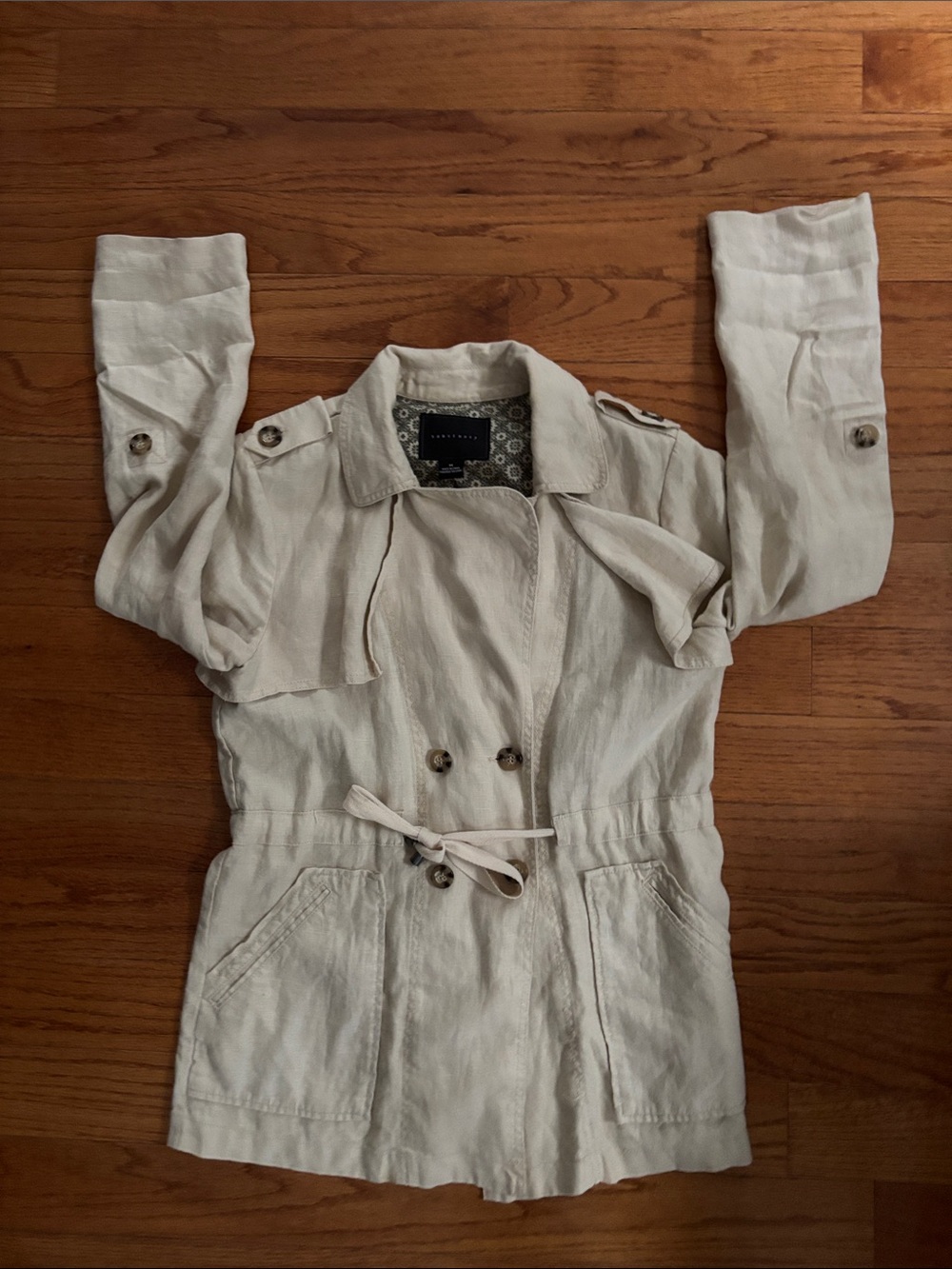 Anthropology Sanctuary double breasted, linen jacket, size, medium